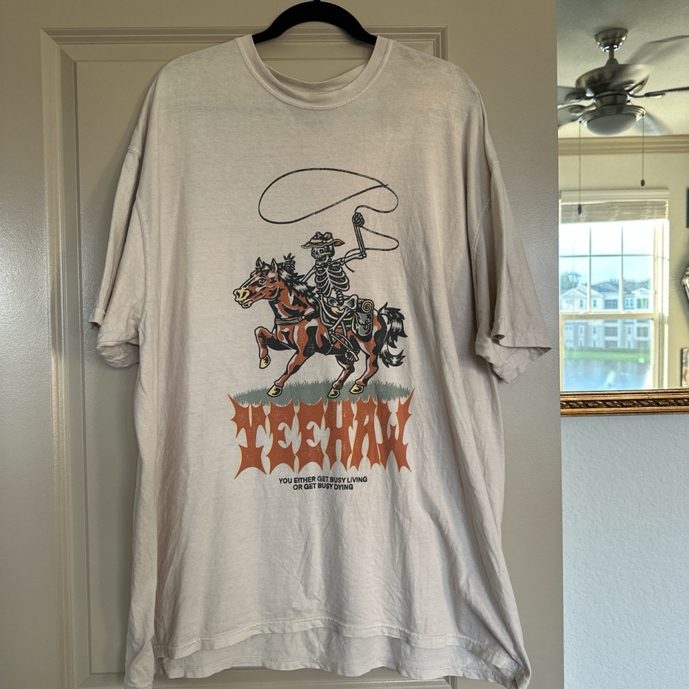 Born Dead skeleton cowboy t shirt